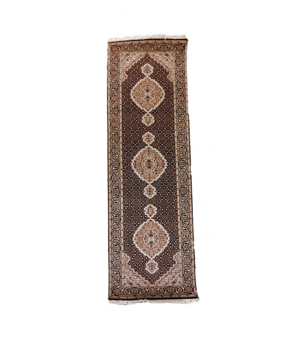 Bhadohi  Woolen Hand Knotted carpet Size 9.10 ft. x2.70 ft.