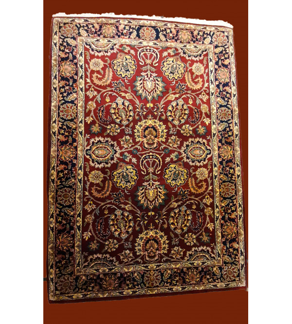 Bhadohi  Woolen Hand Knotted carpet Size 5.11 ft. x4.1 ft.