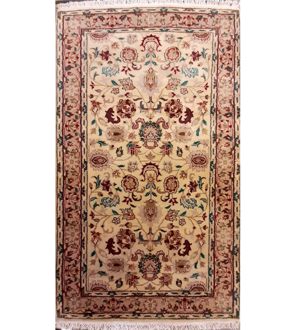 Bhadohi  Woolen Hand Knotted carpet Size 4.11 ft. x2.10 ft.