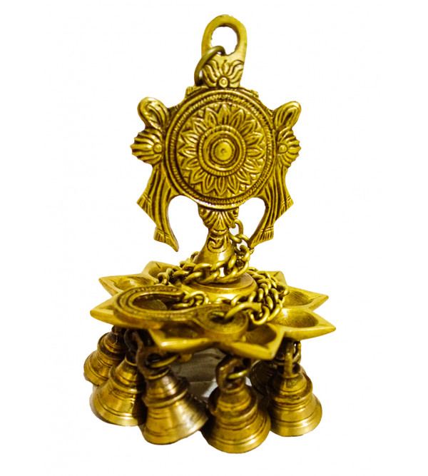 Brass Chakra Many Deepak  Bells Hanging Fine