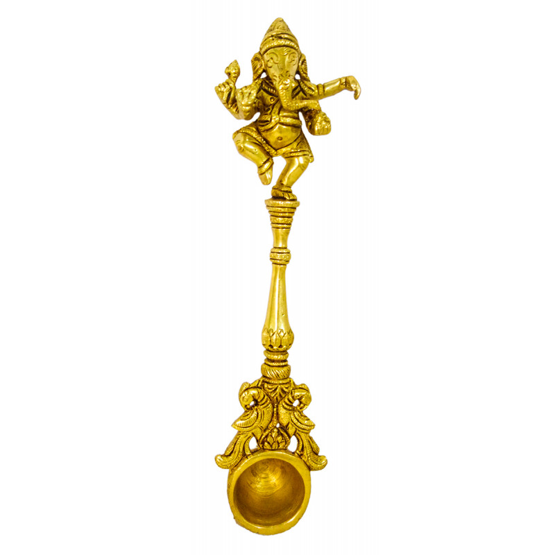 Brass Ganesh Spoon 