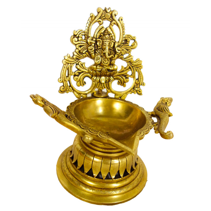 Brass Ganesh Deepak Big Pcs