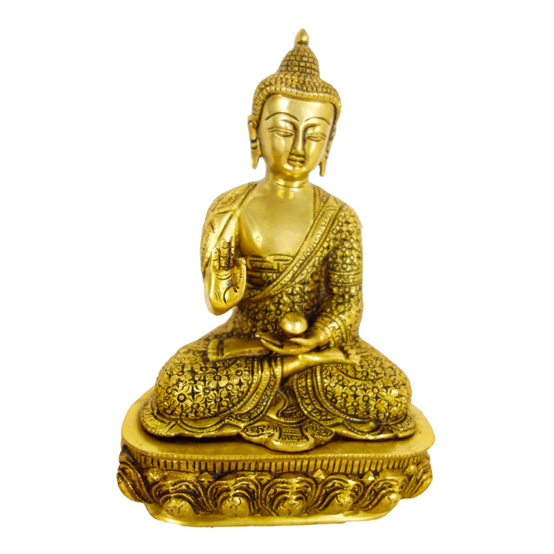 Brass Buddha 8.5 Inch  