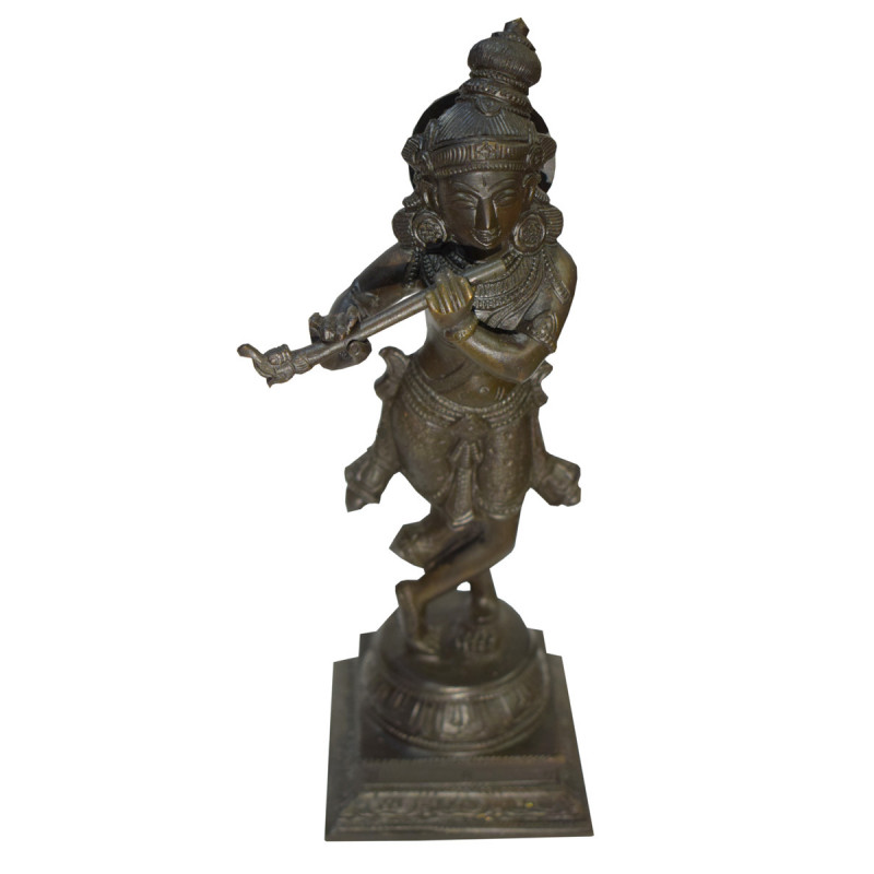 BRONZE KRISHNA 8 Inch