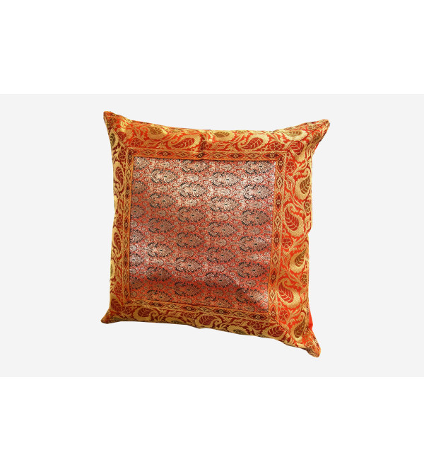 Silk Brocade Cushion Cover Size 16x16 Inch