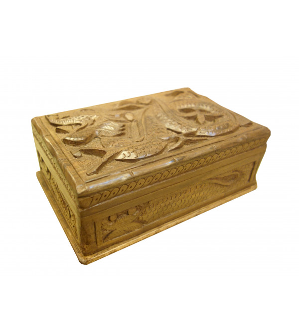 Walnut Wood Handcrafted Carved Box 