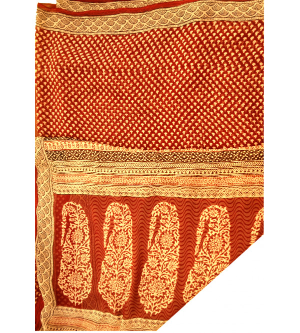 Chiffon Silk Bagh Printed Saree with Blouse 