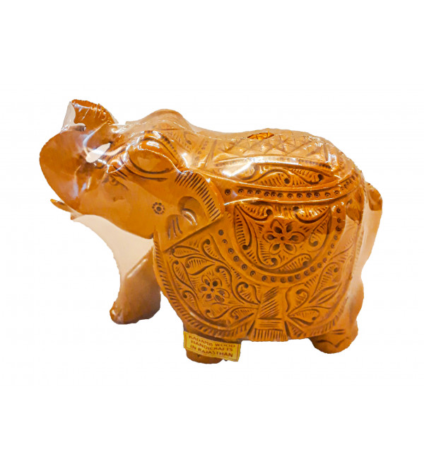 ELEPHANT CARVED 5 INCH 