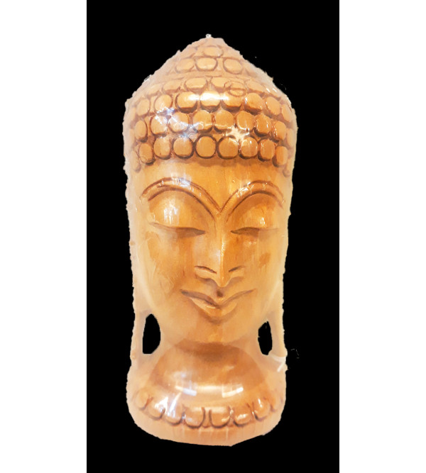 Sandalwood Handcrafted Lord Buddha Head Figure
