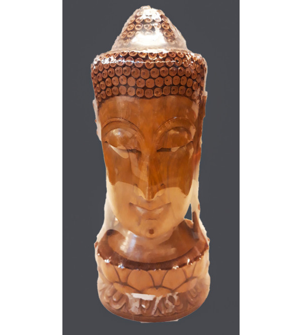 Sandalwood Handcrafted  Buddha Head Figurine