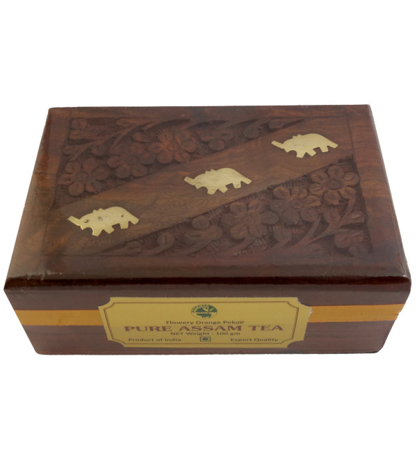 Wooden Box Assam Tea 100 GMS