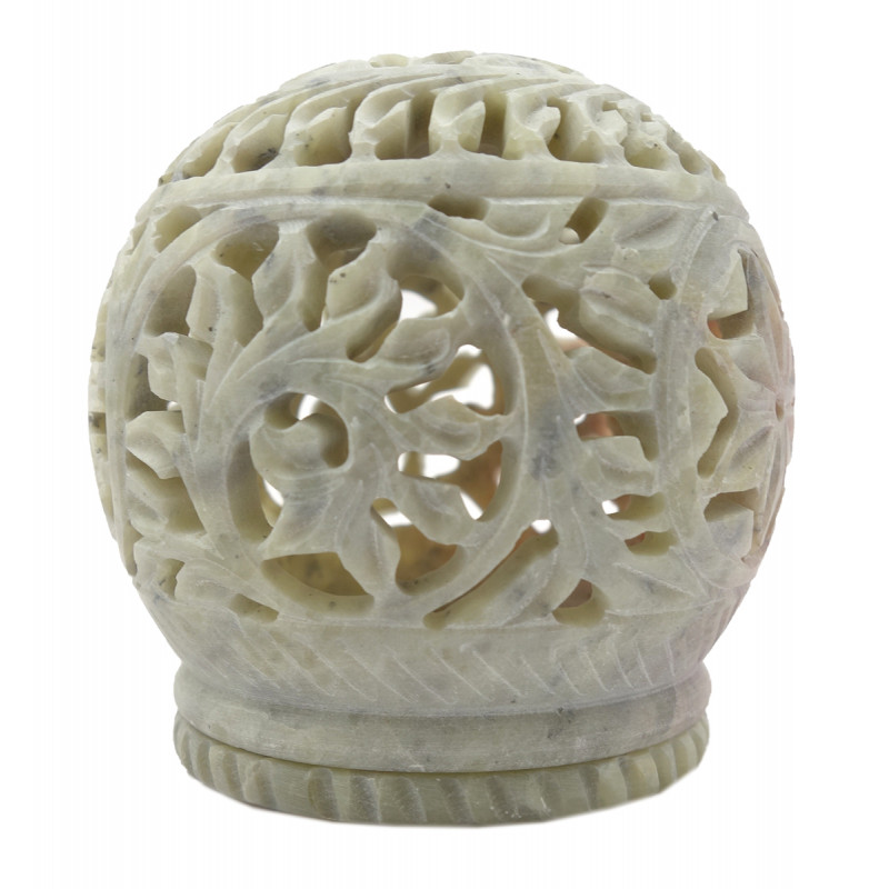 Handicraft Soft Stone Ball Shape T Light  3 Inch  