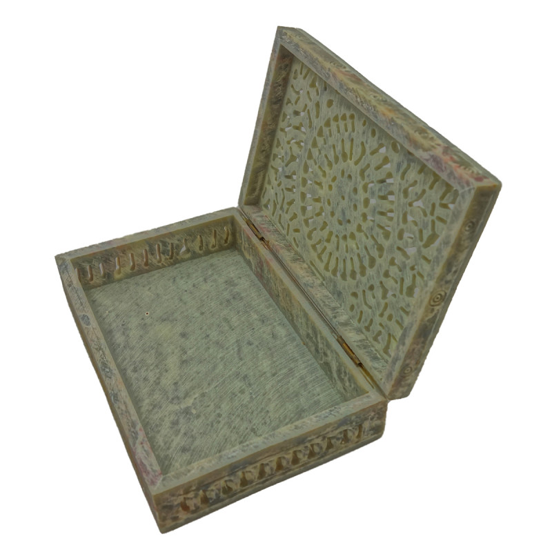 Handicraft Soft Stone Box 6x4x1.5 Inch 