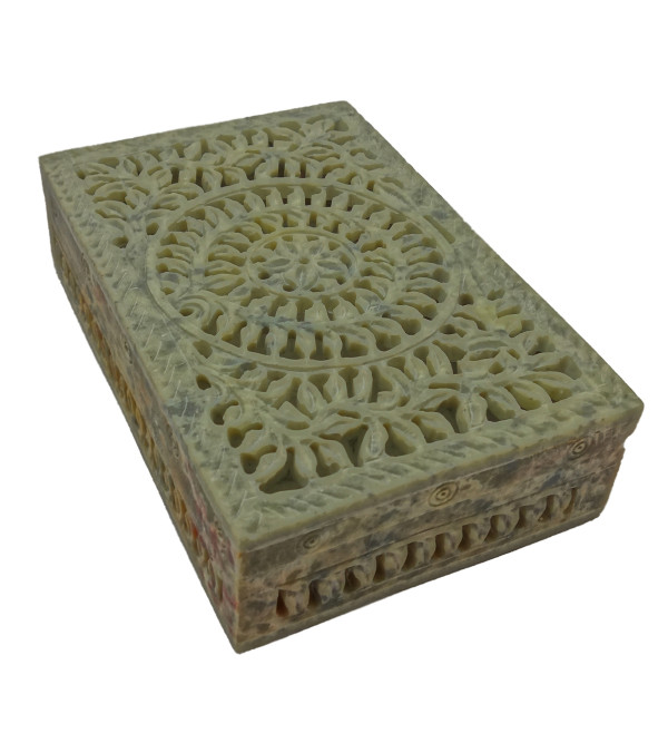 Handicraft Soft Stone Box 6x4x1.5 Inch 