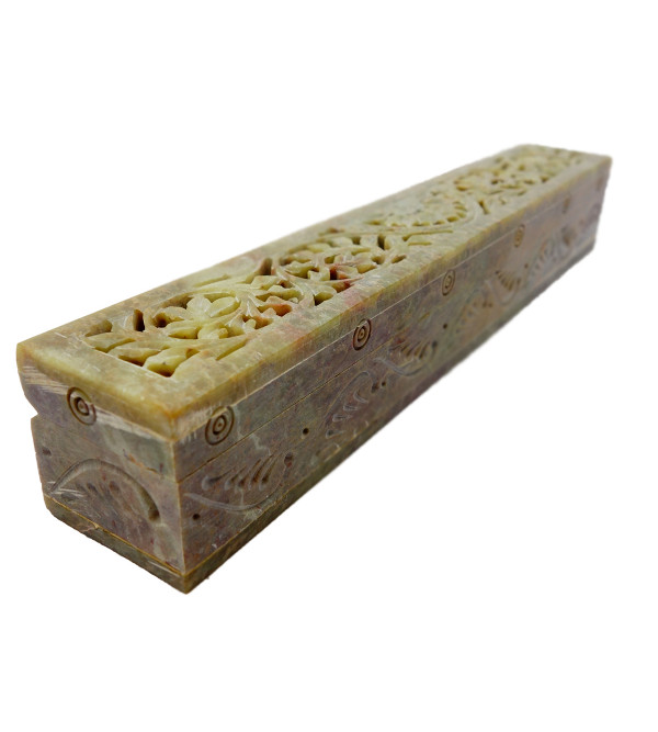 Handicraft Soft Stone Box 10x1.5 Inch 