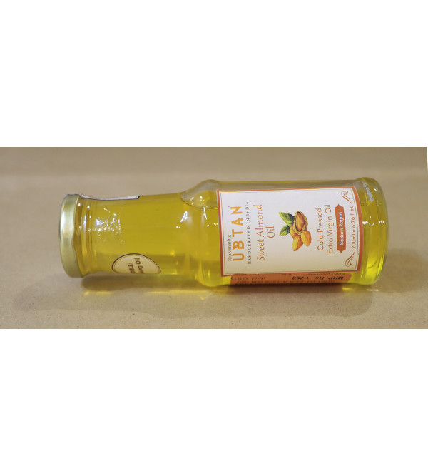Sweet Almond Oil  Glass Bottle 200 Ml 