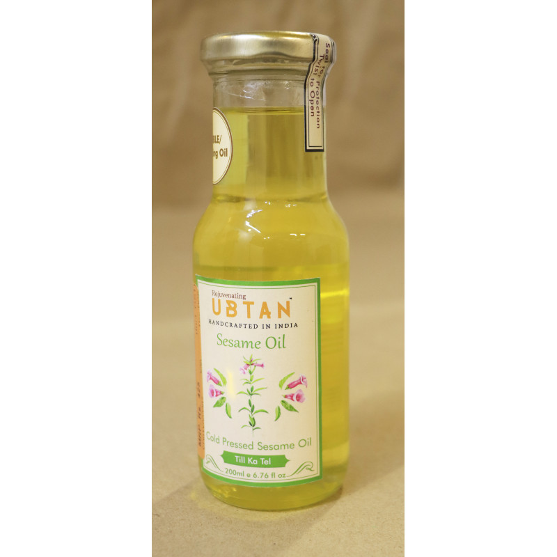 White Sesame Oil  Glass Bottle 200 Ml 