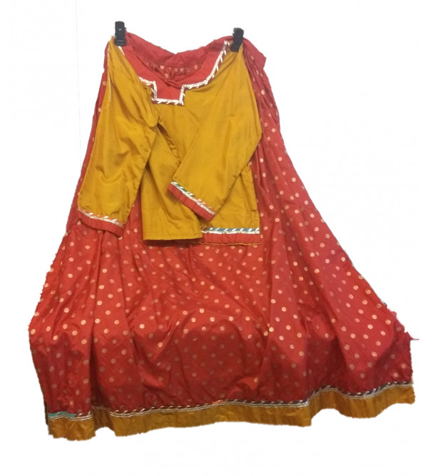 Plain Silk Lehenga  Choli Set Size 10 to 12 Years