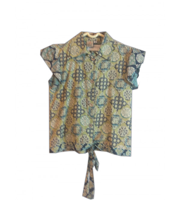 Cotton Printed Girls Top Size 6 To 8 Year