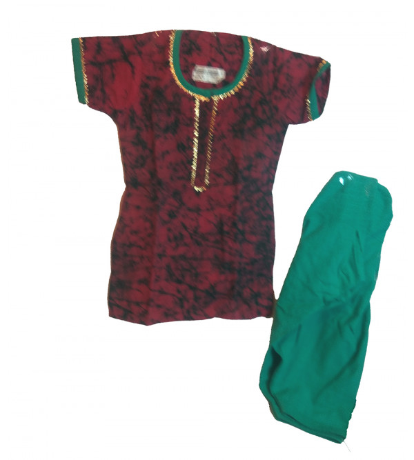 Cotton Batik Printed  Kurta  Set  For Girls Size 2 to 4 Year