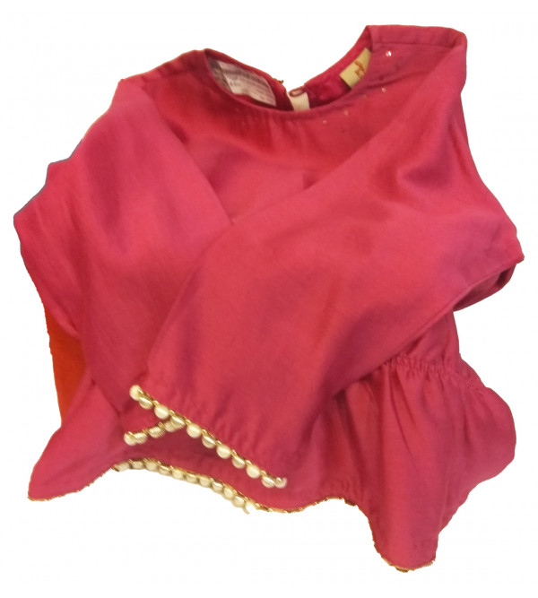 Printed Silk Lehenga  Choli Set Size 3 Years
