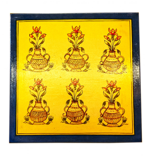 Wooden Hand Painted Box Jaipur Style Size 8 Inches