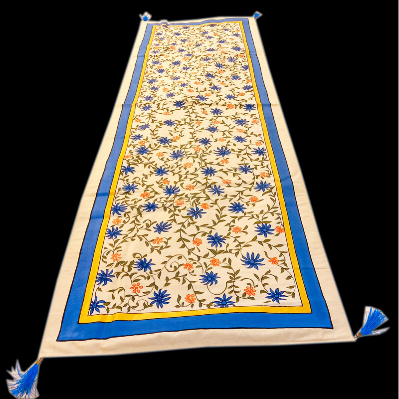 14X45 INCH  COTTON HAND PAINTED  RUNNER