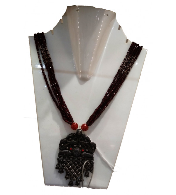 Handicraft Necklace Silver Garnet Onyx Stone 92 5 Purity
