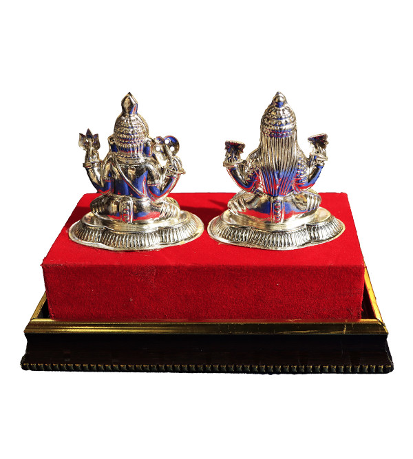 Cottage Silver Ganesh & Laxmi Ji 2PCS Set