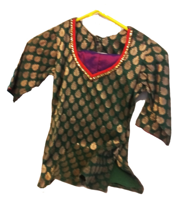 Brocade Silk Salwar Kameez Set Size 4 To 6 Years