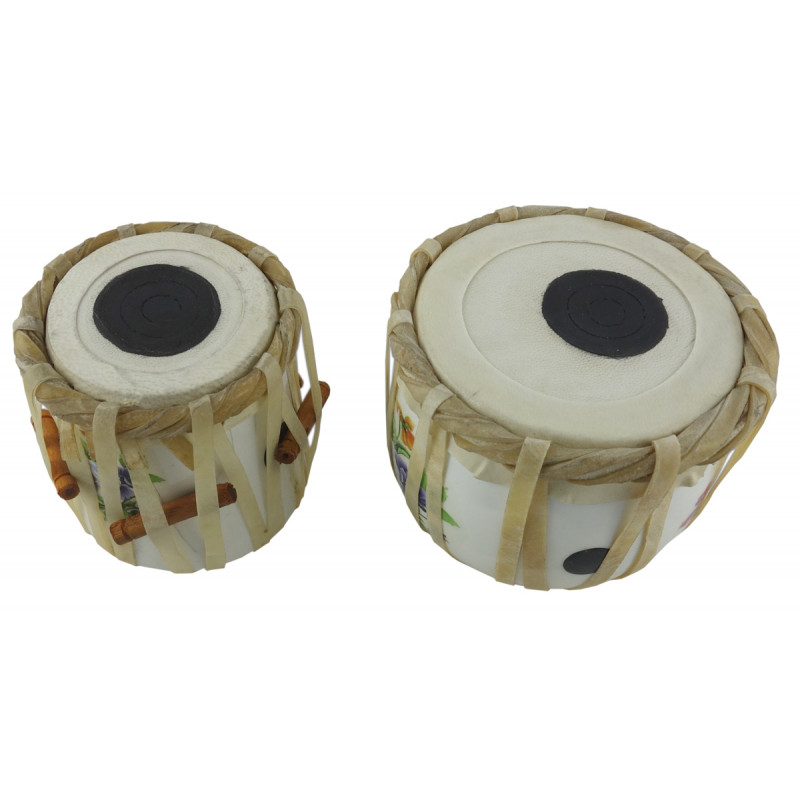 HANDICRAFT MUSICAL INSTRUMENT TABLA PAIR WOODEN 4 INCH