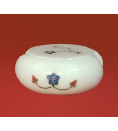 Alabaster Coaster Set of 6 Pcs With Semi Precious Stone Inlay Size 3.5 Inch 