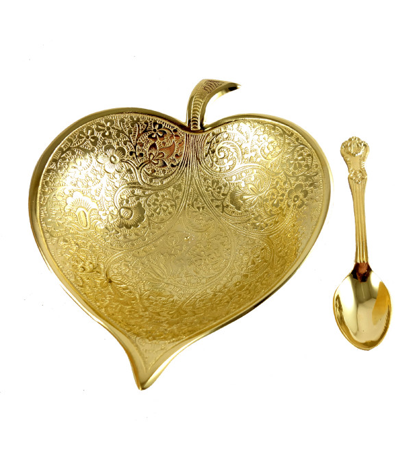 HANDICRAFT BRASS PIPAL LEAF 7 INCH 