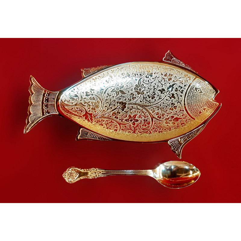 BRASS GP FISH DISH 8INCH