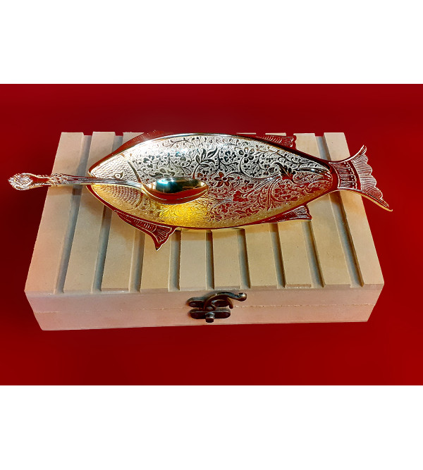 BRASS GP FISH DISH 8INCH