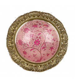 Brass Enamel Fruit  Bowl 6.5 Inch