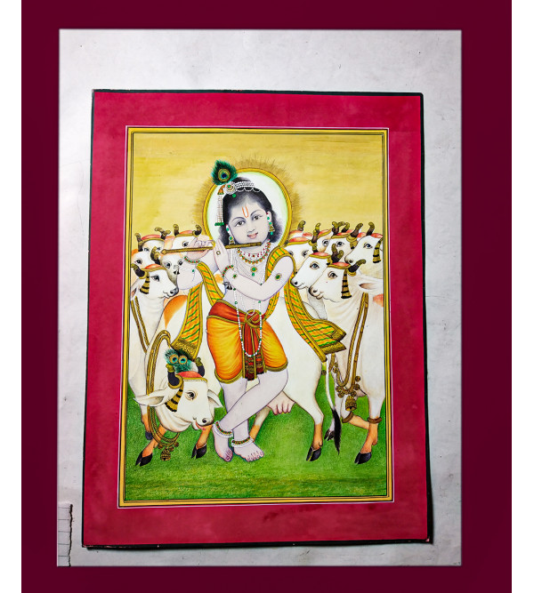 Traditional  Krishna Handmade Painting