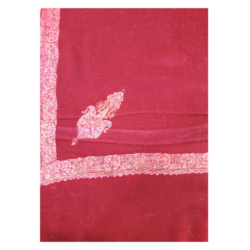 Cashmere Pashmina Shawl Hand Embroidered in Kashmir Size,40X80 Inch