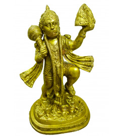 Brass Parvat Hanuman Fine Weight 8.2 Kg