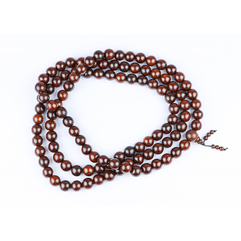 Red Sandalwood Japmala A-Grade – 16 MM (108 Beads)