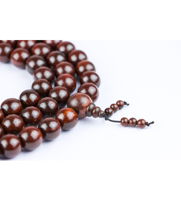 Red Sandalwood Japmala A-Grade – 16 MM (108 Beads)