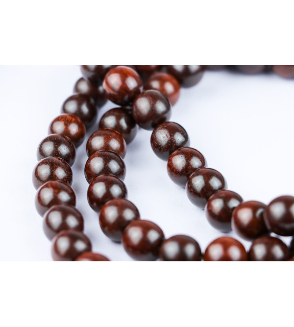 Red Sandalwood Japmala A-Grade – 16 MM (108 Beads)