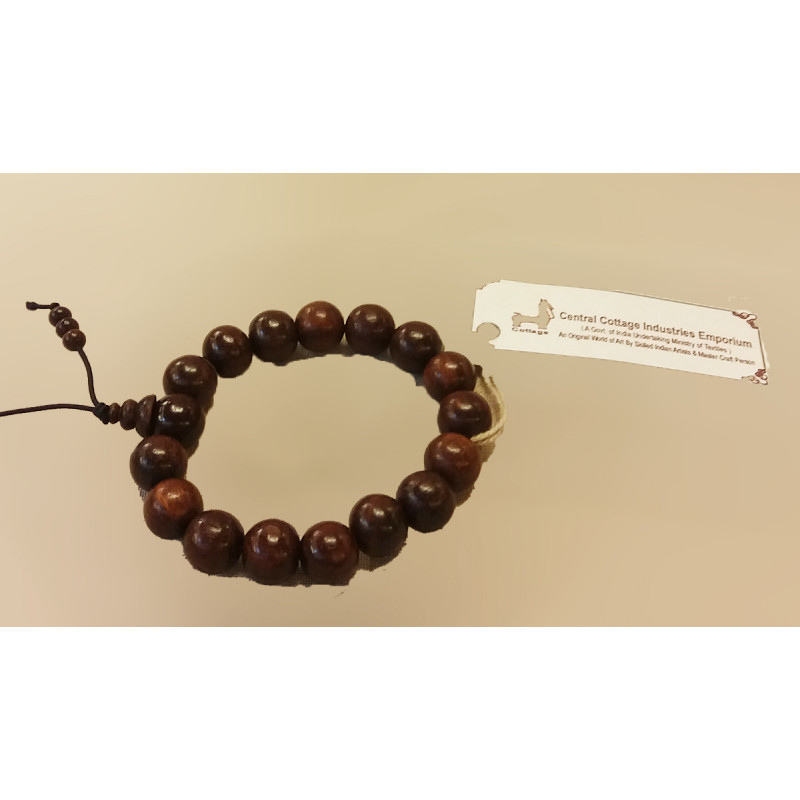 Red Sandalwood Bracelet (17–18 Beads | 12 MM)