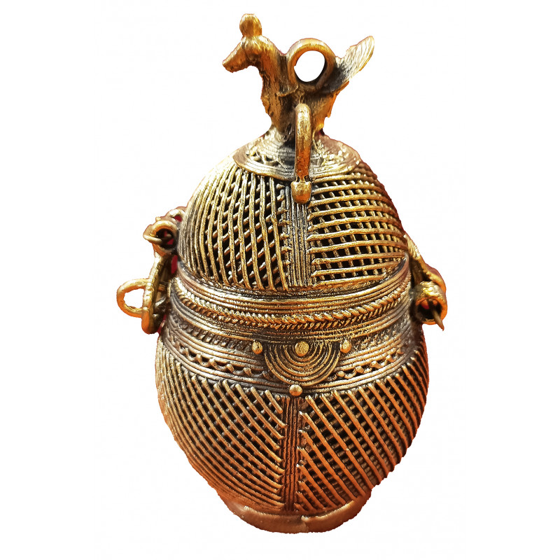 Brass Dhokra Coconut Box