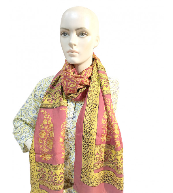 CCIC Printed Crape Stole Size 22x72 Inch
