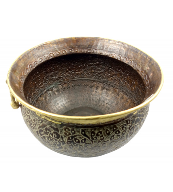 Handicraft Planters Brass Plain Chittai 8x5 Inch 