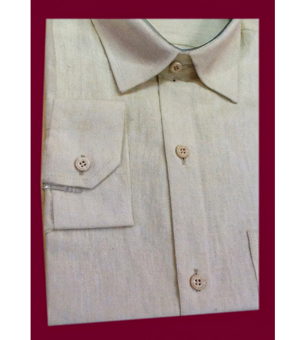 Cotton Plain Shirt Full Sleeve Size 44 Inch