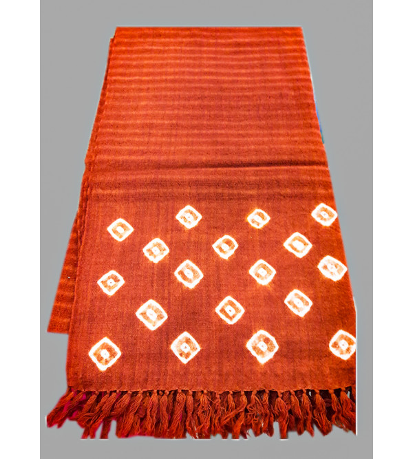 Woollen Tie & Dye Stole Handwoven In Gujrat Size, 22x80 Inch