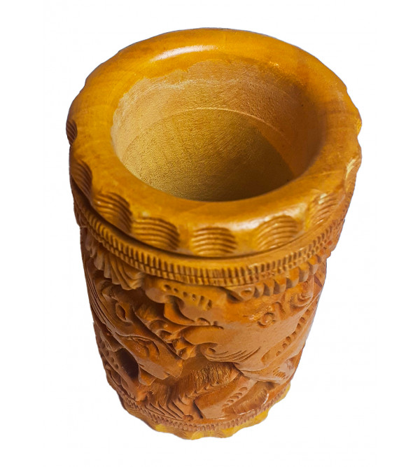 Kadamba Wood Handcrafted Carved Pen Stand