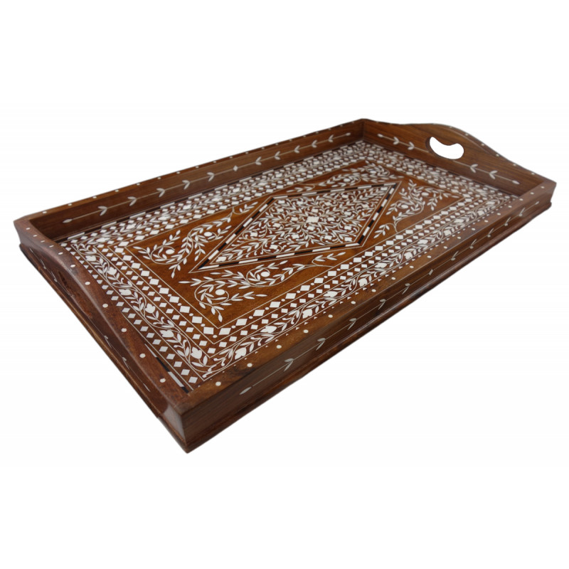 TEA TRAYS (12x20 inch) SHEESHAM WOOD